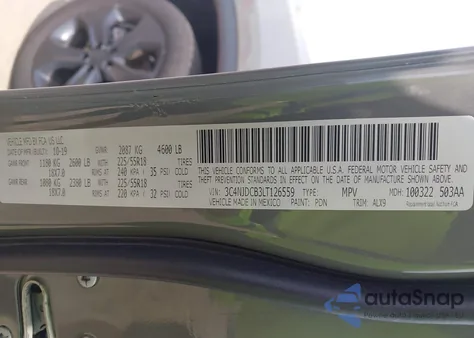 2020 Jeep Compass Limited 4X4 z USA, uszkodzony, nr VIN 3C4NJDCB3LT126559